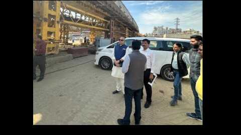 Mp-Sanjeev-Arora-Takes-Stock-Of-Elevated-Road-Project-In-Ludhiana-With-Nhai-Officials
