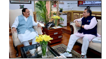 Discuss-Issues-Related-To-Health-Medical-Education-Mp-Arora-Calls-Upon-Health-Fw-Cabinet-Minister-Jp-Nadda