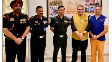 Western-Command-Headquarters-At-Chandi-Mandir-Member-Of-Parliament-Sanjeev-Arorastrategic-Discussions-With-General-Officer-Commanding-In-Chief-Lt-Gen-Manoj-Kumar-Katiyar-