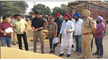 Minister-Hardeep-Singh-Mundian-And-Dc-Check-Paddy-Procurement-In-Grain-Markets