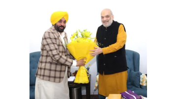 Punjab-Chief-Minister-Bhagwant-Singh-Mann-Calling-On-Union-Home-Minister-Amit-Shah-In-New-Delhi