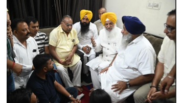 Sukhbir-S-Badal-Visits-Bereaved-Families-Of-The-Mathura-Boat-Tragedy