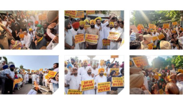 -aapprotest-edcbiaction-punjabpolitics-bhagwantmann-ludhiananews